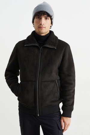 Shearling Jacke - Velourslederimitat