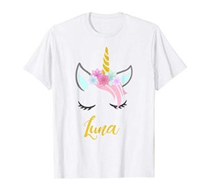 Süßes Einhorn-Shirt mit Name