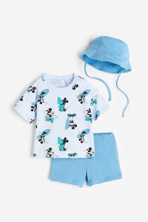 3-piece cotton set - Blau