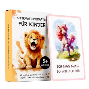 48 Affirmationskarten Kinder - Gefühlskarten für Kinder