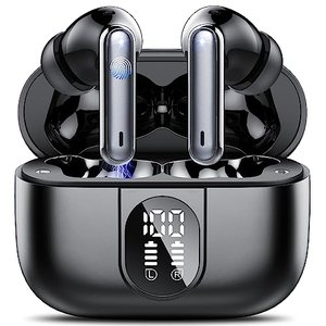 Cuffie Bluetooth Csasan, bassi profondi wireless Bluetooth 5.3 con 4 microfoni ENC, 40 ore di riproduzione Touch Co