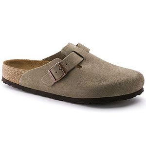 BIRKENSTOCK Boston Taupe Weichbettung Veloursleder