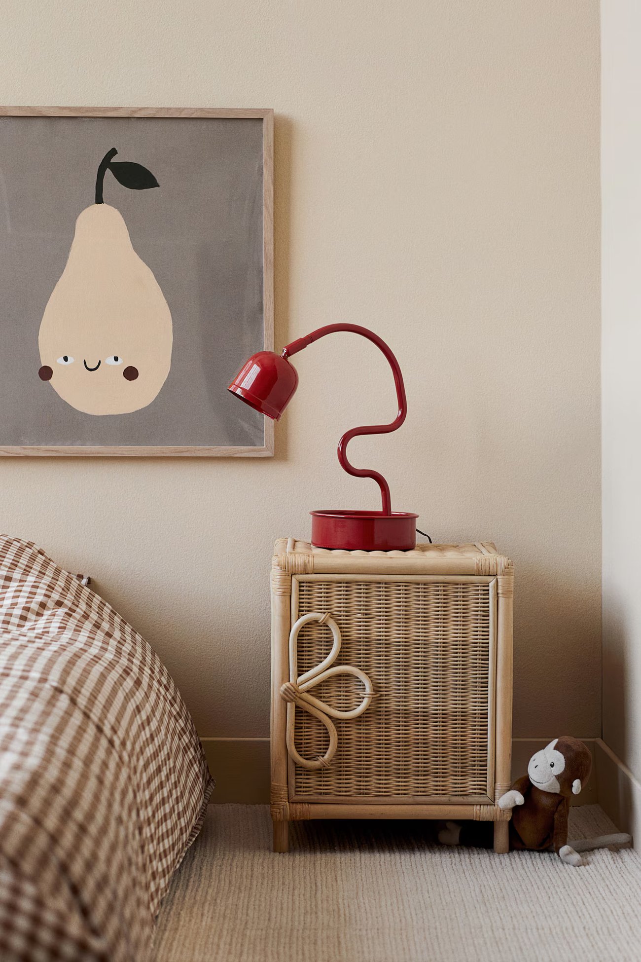 Nachttisch aus Rattan - Beige - Zuhause