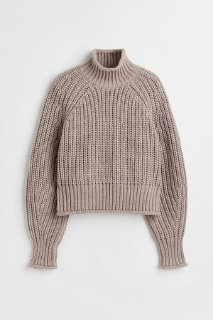 Strickpullover - Taupe