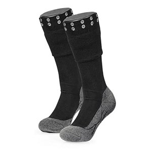 Socklaender 2er-Set Doppelschaft Socke, schwarz | Funktionssocke, Schutz vor Dreck im Schuh | Angene