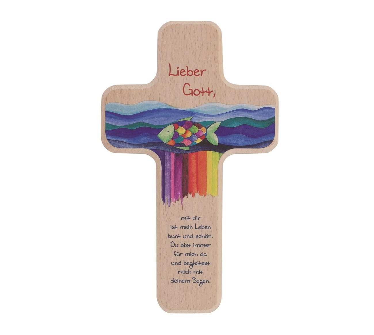 Kinderkreuz Mein Leben ist bunt, 11 x 18 cm