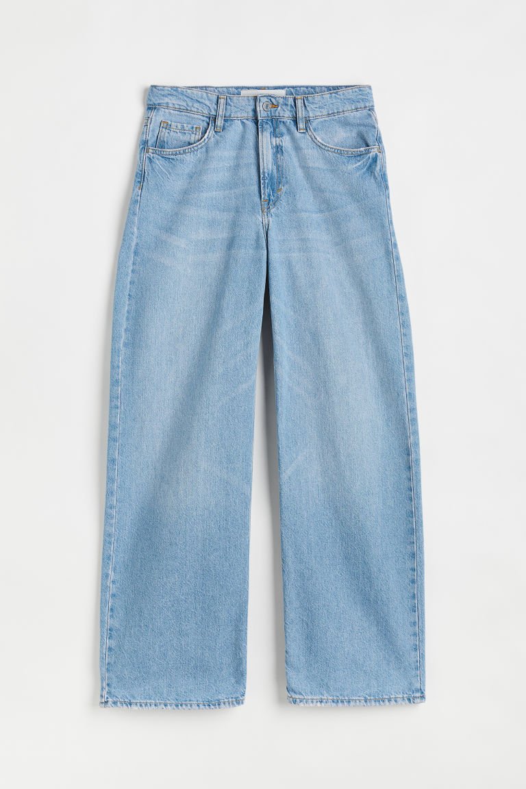 Wide Low Jeans - Blau - Damen