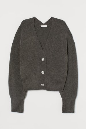 Cardigan mit Strassknöpfen