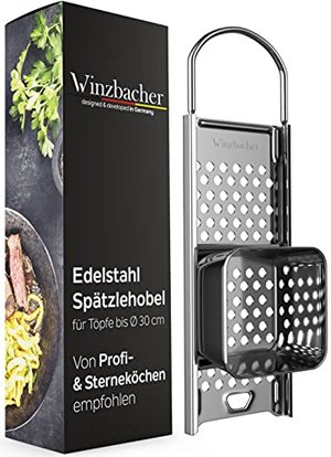 Winzbacher – Edelstahl Spätzlehobel mit Teigschlitten