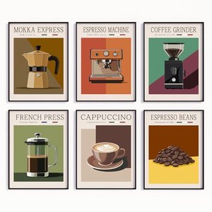 6er Poster-Set Kaffee-Bilder