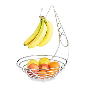 Relaxdays Obstschale mit Bananenhalter