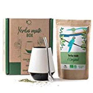 Origeens Mate Tee Set mit Mate Becher, Bombilla, und Bio Yerba Mate Tee