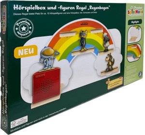 SpielMaus Hörspielbox und Figuren Regal ''Regenbogen''
