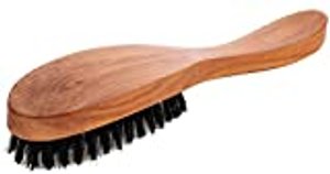 REMOS Haarbürste mit 100% Wildschweinborste aus Birnbaumholz mit breitem Griff