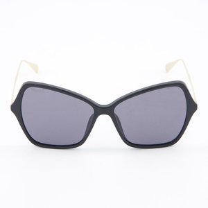 Schwarz-goldfarbene Cat Eye MO0033 Sonnenbrille