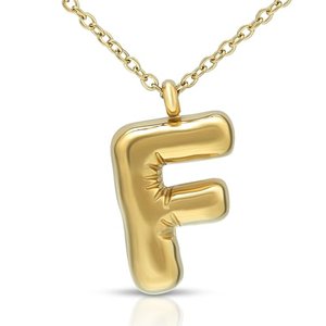 Vergoldeter Puffy Buchstabe F