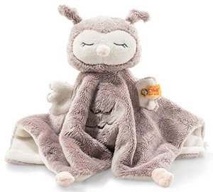 Steiff Ollie Eule Schmusetuch - 26 cm - Kuscheltier für Babys - Soft Cuddly Friends - weich & waschb