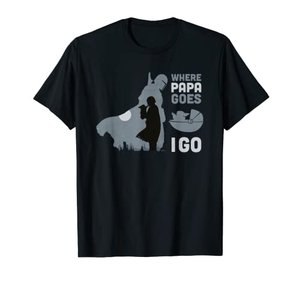 Star Wars The Mandalorian Grogu Where Papa Goes Father’s Day T-Shirt