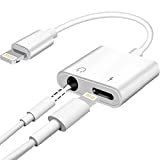 Headphone adapter for iPhone: 2 in 1 Lightning to 3.5mm jack headphone jack