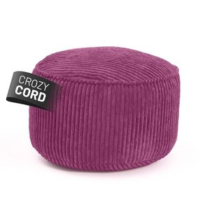 Lumaland Cord-Pouf Weinrot