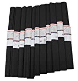 Krepp Papier 50 x 250 cm, schwarz 1 Stueck(10 Rolle)