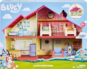 Bluey Familienhaus-Spielset inklusive 6 cm Bluey-Figur - offizieller Bluey-Sammelartikel
