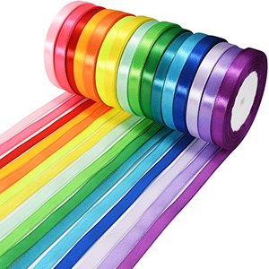 Wtrcsv Satinband 16 Farben 22m X 10mm, Schleifenband 16 Farben