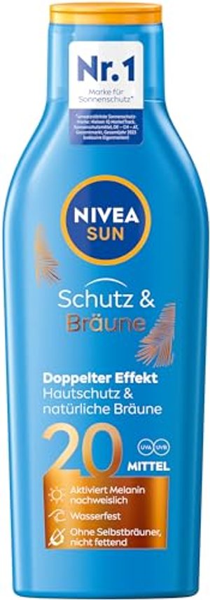 NIVEA SUN Schutz & Bräune Sonnencreme LSF 20