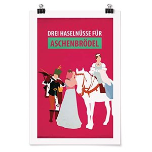 Bilderwelten Poster - Filmposter DREI Haselnüsse für Aschebrödel Glänzend 60 x 40cm