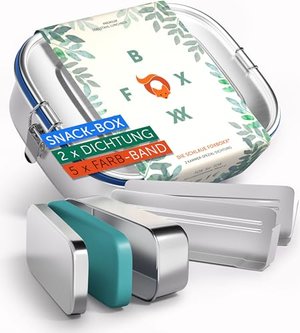 FOXBOXX Edelstahl Brotdose 800ml mit Trennern