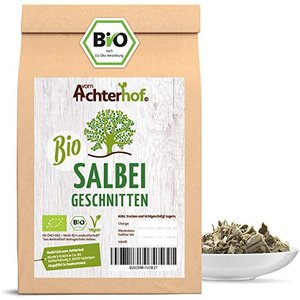 Salbei Bio 250g | Salbeiblätter getrocknet und geschnitten (Bio-Qualität) / Salbeitee