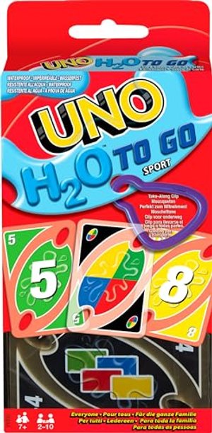 Mattel Games P1703 - UNO H2O, wasserfeste Karten mit Ring