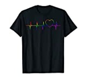 LGBTQ Herzschlag EKG T-Shirt - Gay Pride