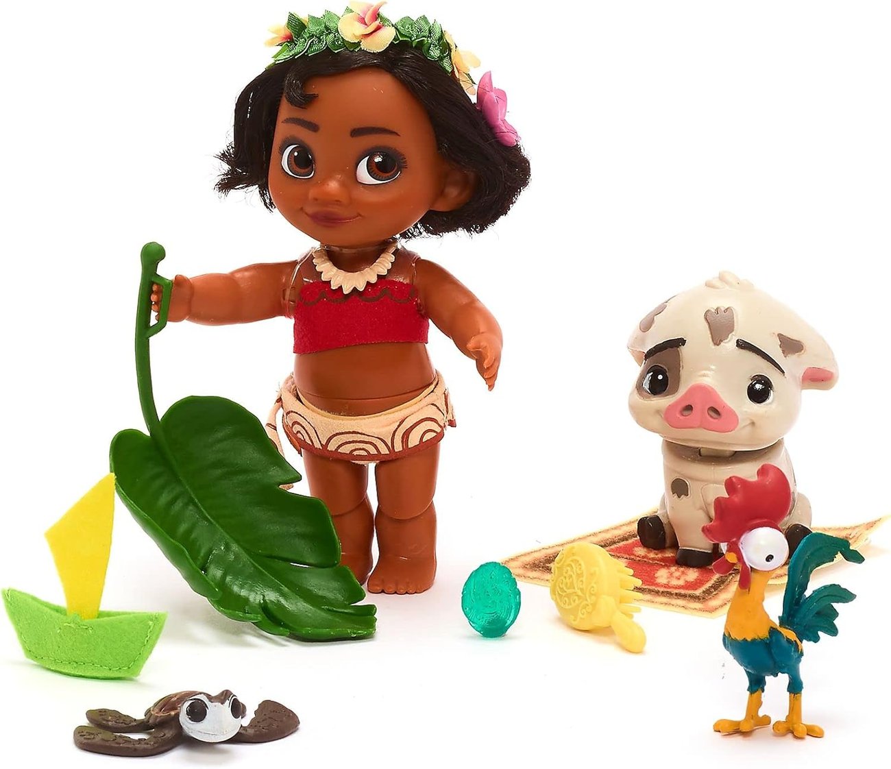 Disney Store Offizielles Vaiana Mini Puppen-Simea-Set