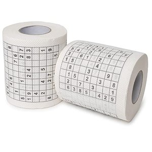 Sudoku Klopapier, 2 Rollen, mit 20 unterschiedlichen Sudokus zum knobeln