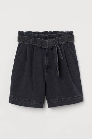 Paperbag-Shorts aus Denim