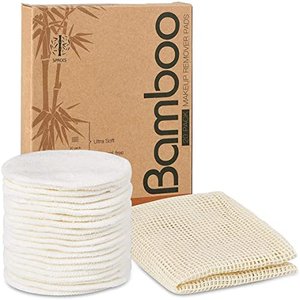 20 wiederverwendbare Wattepads aus Bambus und Baumwolle