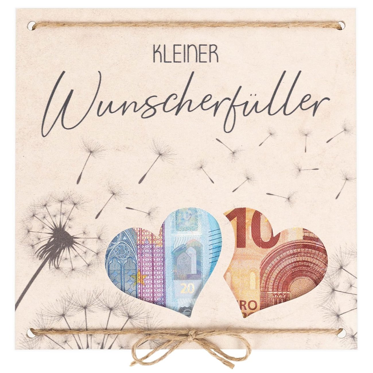 Wunscherfüller-Geldgeschenk, Karte