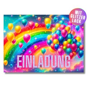 Regenbogen Einladungskarten