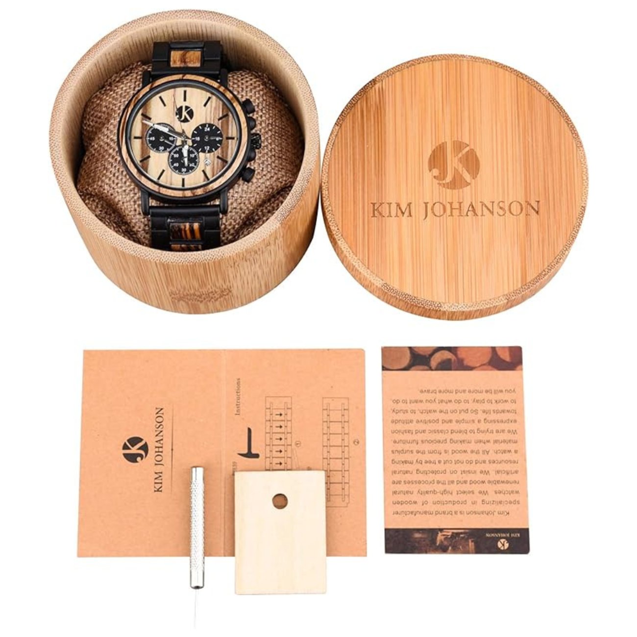 Kim Johanson – Holz Armbanduhr