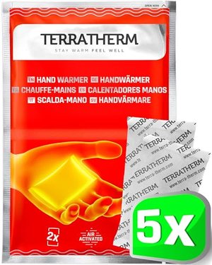 TerraTherm Handwärmer, Taschenwärmer für 12h warme Hände, Wärmepads Hand durch Luft aktiviert, 100% 