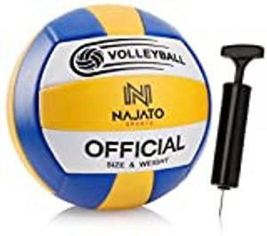 NAJATO Sports Volleyball (Outdoor & Indoor) – Beachvolleyball inkl. Ballpumpe