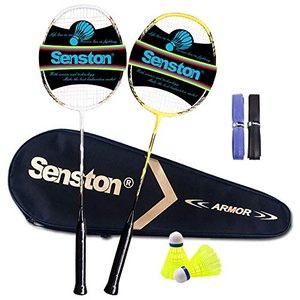 Senston Graphit Badminton-Set / Carbon Profi-Badmintonschläger (Leichtgewicht)