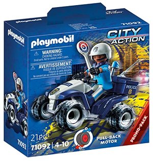 PLAYMOBIL City Action 71092 Polizei-Speed Quad mit Rückzugsmotor