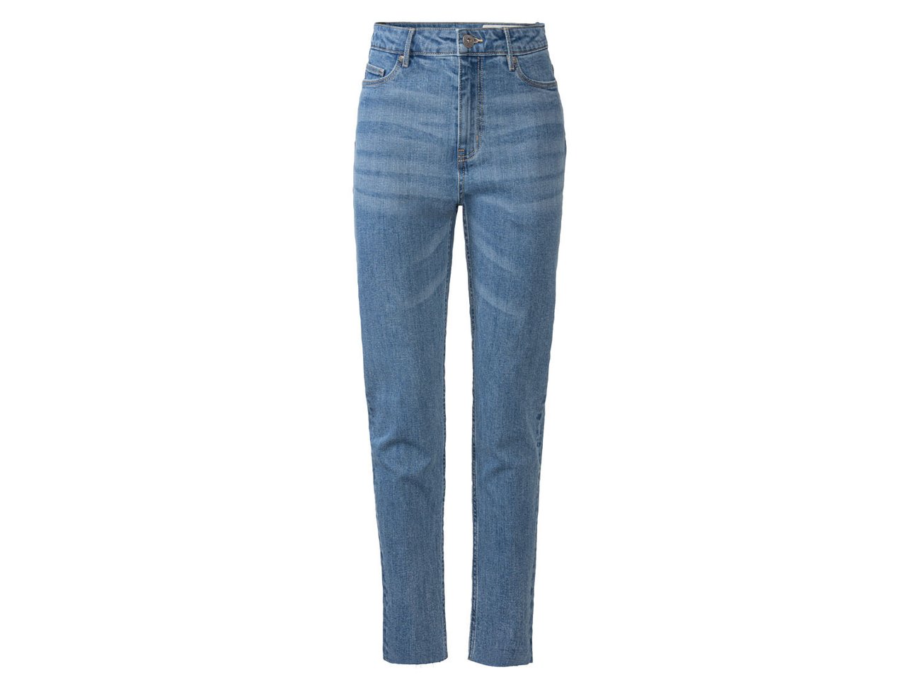 esmara Damen Jeans, Straight Fit, knöchellang