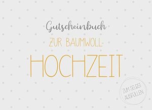 Gutscheinbuch zur Baumwoll-Hochzeit zum selbst ausfüllen