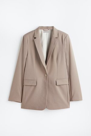 Einreihiger Blazer - Braun - Damen