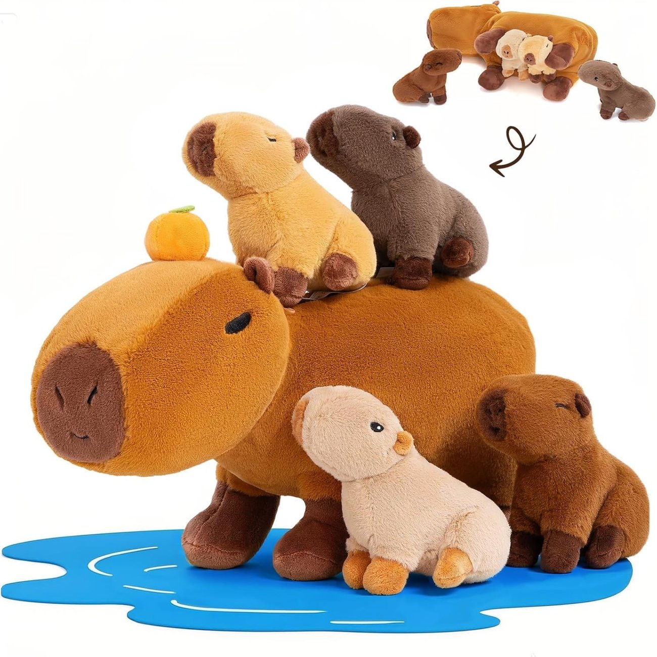 OUOZZZ Capybara Familie | 5 Stk.