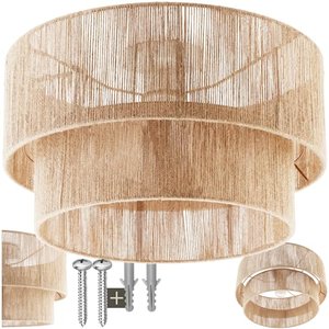 tectake Deckenleuchte aus Jute