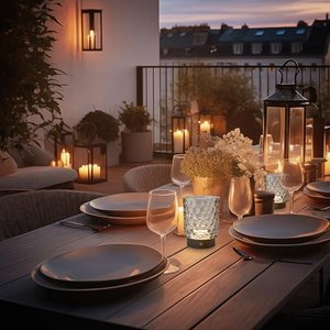 LED Tischlampe kabellos IP44 mit Glaskorpus